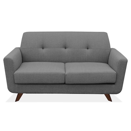 Officesource Partridge Collection Loveseat with Dark Cherry Wood Legs 50611FGR